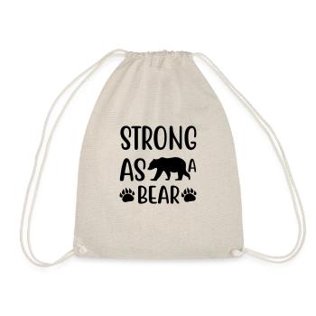 Strong as a bear - Turnbeutel - Natur - Vorne
