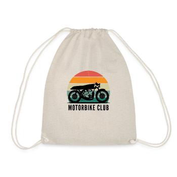 Design logo T Shirt motorbike club - Drawstring Bag - nature - Front