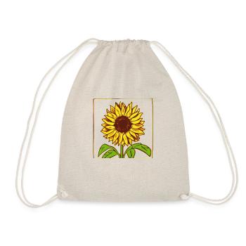 Sonnenblumen Motiv mit Rahmen - Turnbeutel - Natur - Vorne