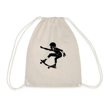 skateboard - Turnbeutel - Natur - Vorne