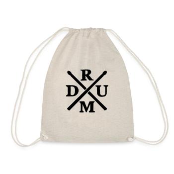 Drum Cross Drummer Drums - Drawstring Bag - nature - Front