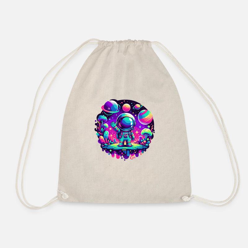 Little Astronaut Pink - Drawstring Bag - nature