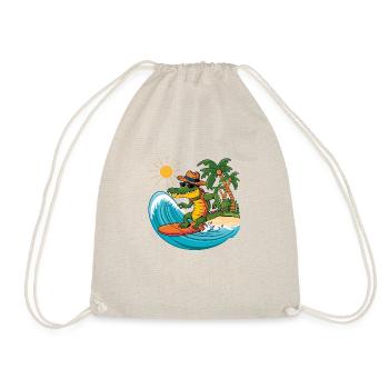 Drôle cool de surf d’alligator. Surfs d’alligator - Sac de sport léger - nature - Devant