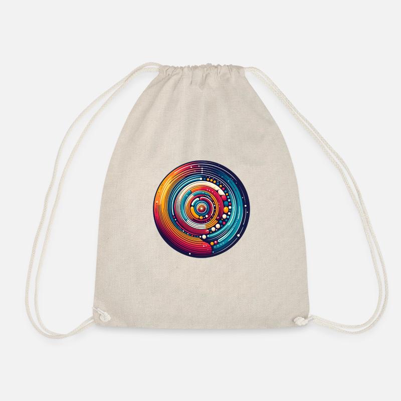 Psychedelic Planets - Drawstring Bag - nature