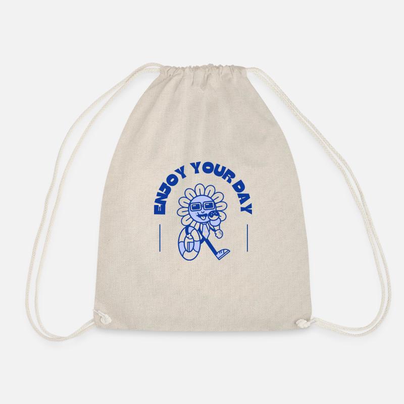 Enjoy Your Day - Drawstring Bag - nature