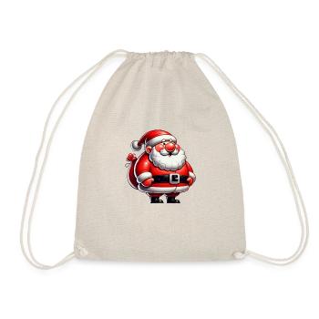 Santa Claus Cartoon - Drawstring Bag - nature - Front