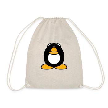 Penguin see nothing blind Hands cover eyes - Drawstring Bag - nature - Front