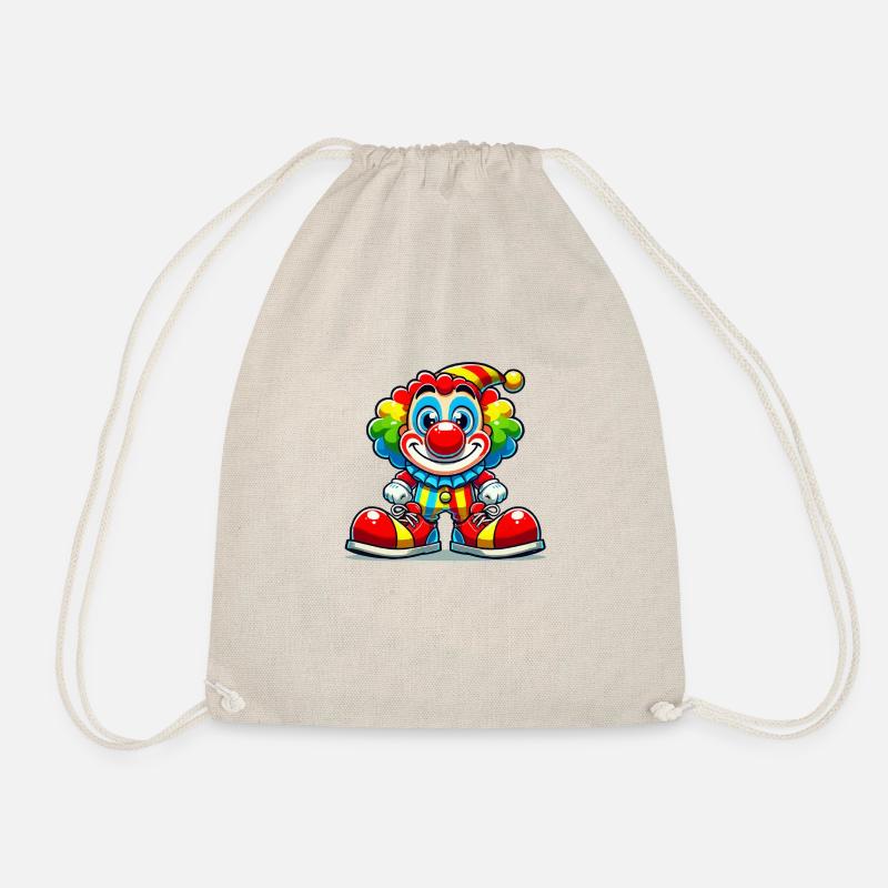 clown cartoon - Turnbeutel - Natur