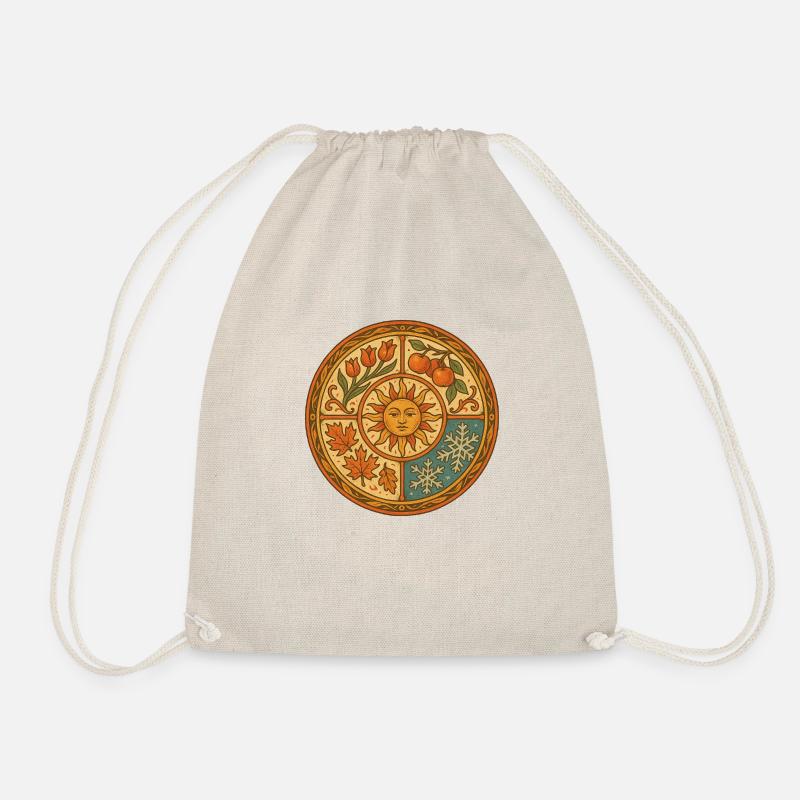Vintage Seasons - Drawstring Bag - nature