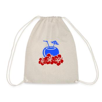 Cocktail Hibiscus - Drawstring Bag - nature - Front