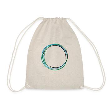 Ring Kreis Circle Zirkel 3 - Turnbeutel - Natur - Vorne