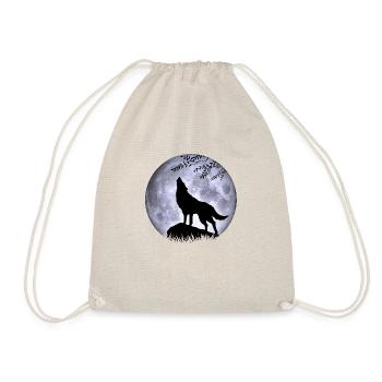 Wolf full moon Halloween night nightmare nightmare - Drawstring Bag - nature - Front