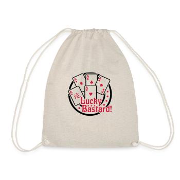 Lucky Bastard (Gambling) 02 - Drawstring Bag - nature - Front
