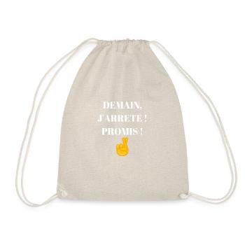 DEMAIN, J’ARRÊTE ! PROMIS ! - Sac de sport léger - nature - Devant