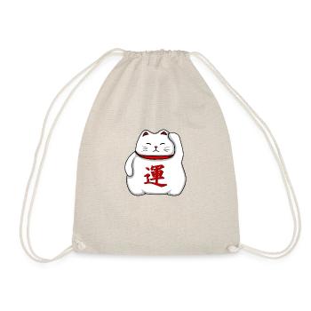 Maneki-neko - Drawstring Bag - nature - Front