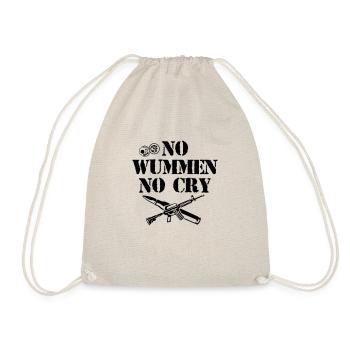 NO WUMMEN NO CRY - Turnbeutel - Natur - Vorne