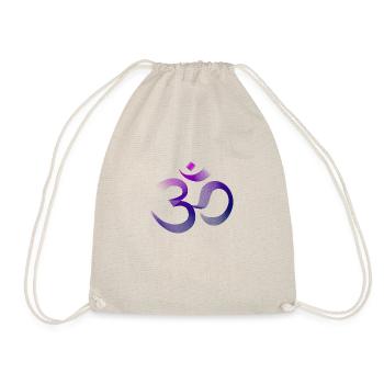 Ohm Zeichen || OM YOGA || NAMASTE - Turnbeutel - Natur - Vorne