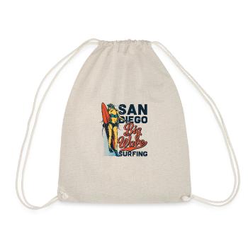 BIG WAVE - Drawstring Bag - nature - Front