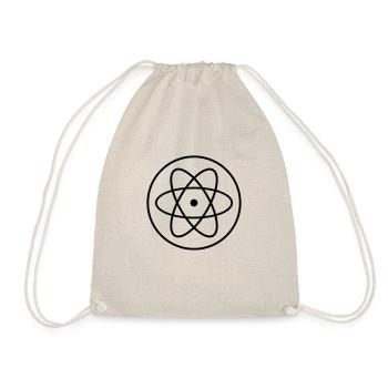 atom symbol forscher wissenschaft labor kreis logo - Turnbeutel - Natur - Vorne