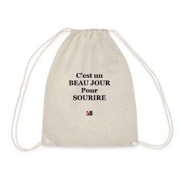 C'est un BEAU JOUR pour SOURIRE - Jeux de Mots Fra - Sac de sport léger - nature - Devant