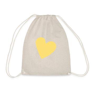 Yellow heart - Drawstring Bag - nature - Front