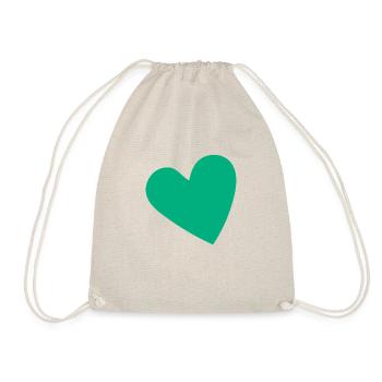Green heart - Drawstring Bag - nature - Front