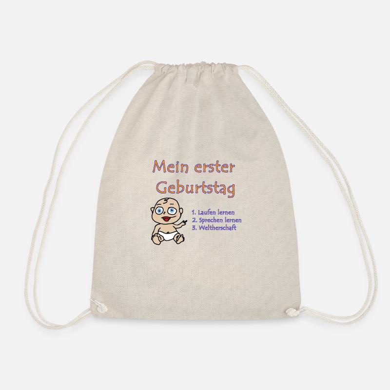Erster Geburtstag - Turnbeutel - Natur
