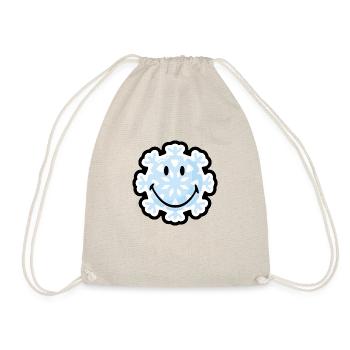 Smiley Snow Flake - Drawstring Bag - nature - Front