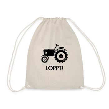 Löppt! (Trecker / Traktor / Plattdeutsch / Platt) - Turnbeutel - Natur - Vorne