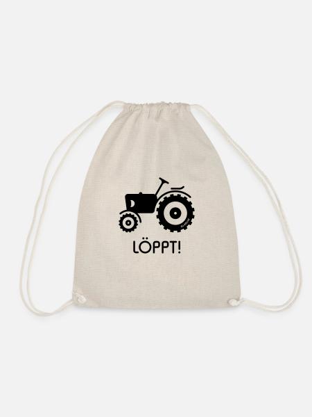 Löppt! (Trecker / Traktor / Plattdeutsch / Platt) - Turnbeutel - Natur