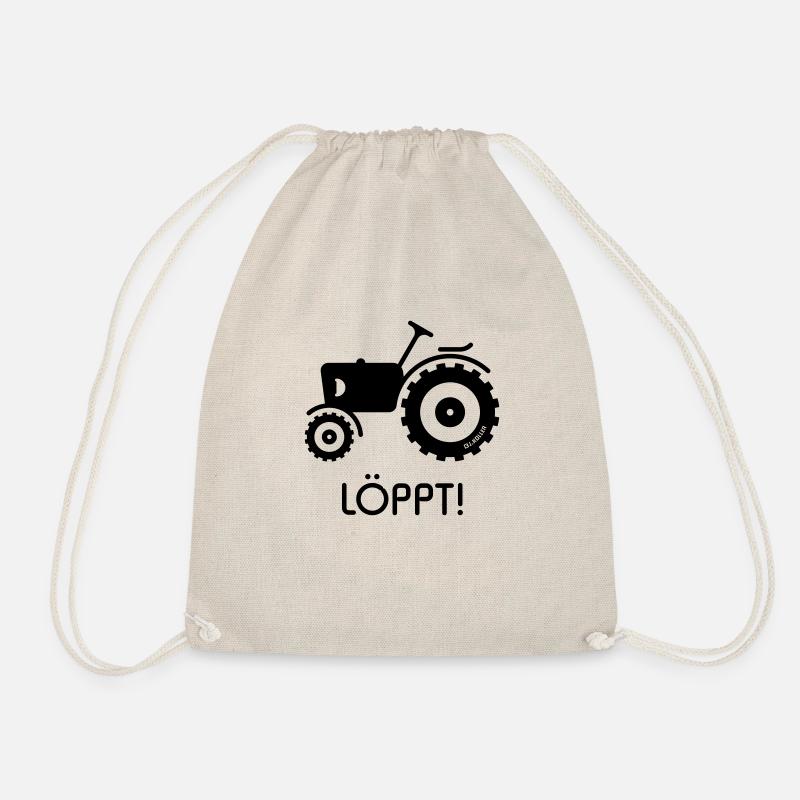Löppt! (Trecker / Traktor / Plattdeutsch / Platt) - Turnbeutel - Natur