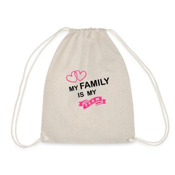 my family my team - Turnbeutel - Natur - Vorne