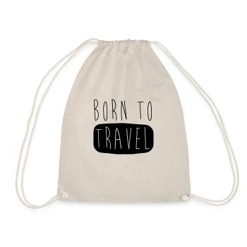 BORN TO TRAVEL - Turnbeutel - Natur - Vorne