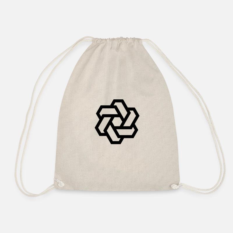 Hexagon - Kreis - Logo - Turnbeutel - Natur