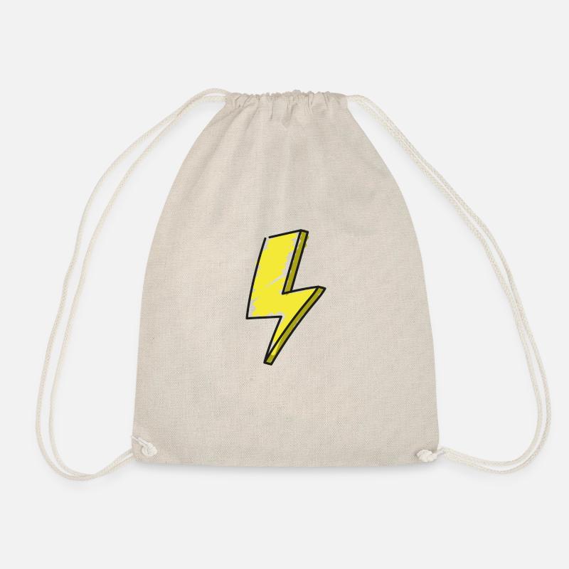 Lightning - illustration - Drawstring Bag - nature