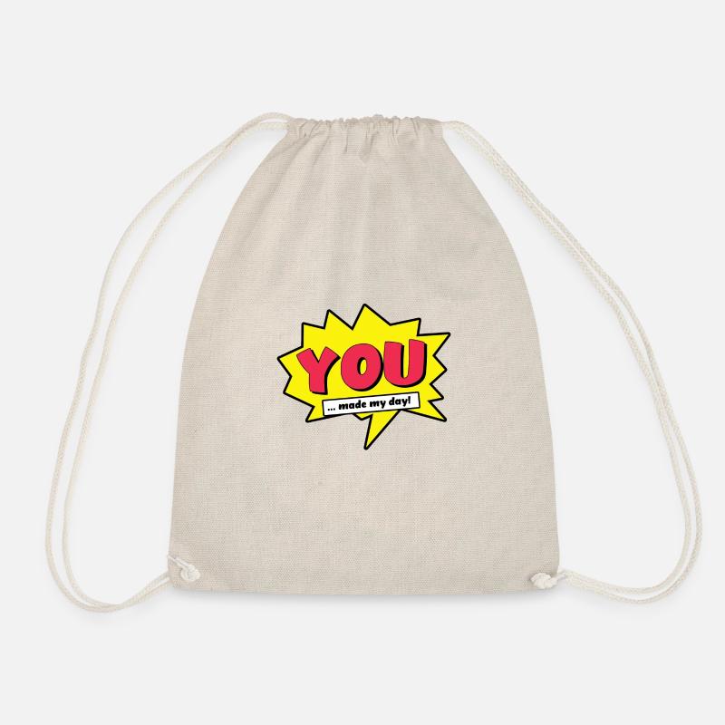 you made my day comic superhero superheld cartoon - Turnbeutel - Natur