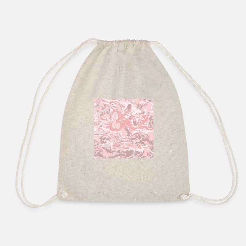Pink Marble - Drawstring Bag - nature