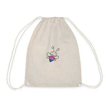 Bisexuelle Biene Bine Design Schwarz - Turnbeutel - Natur - Vorne