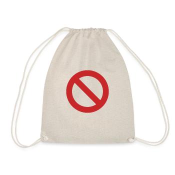 cercle rouge anti rouge n'aime pas la haine contre vide - Sac de sport léger - nature - Devant