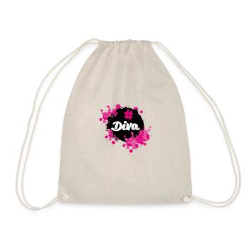 Diva Statement #Diva Design by KunterbuntBerlin - Turnbeutel - Natur - Vorne