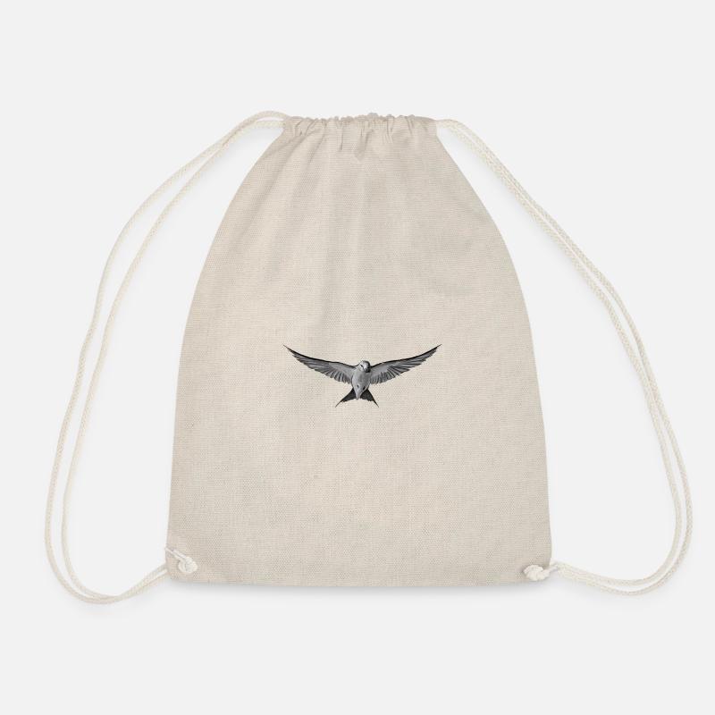 Swallow drawing (bird) - Drawstring Bag - nature