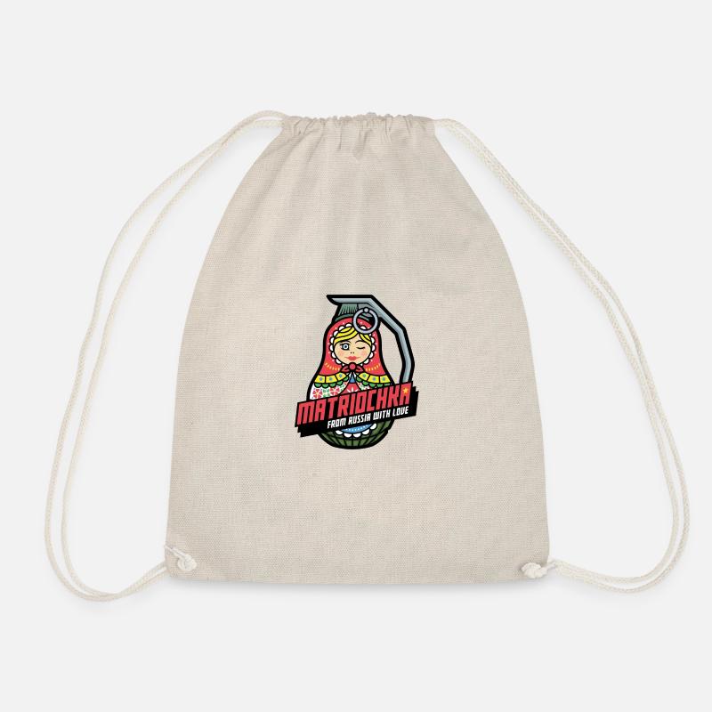 Matryoshka - from russia with love - Drawstring Bag - nature