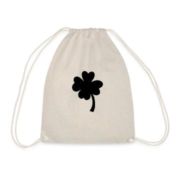 Vierblättriges Kleeblatt - Glück - Saint Patrick - Turnbeutel - Natur - Vorne