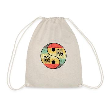 Yin und Yang mit Chinesischen Schriftzeichen - Turnbeutel - Natur - Vorne