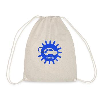 e-car, e-mobility, electric car, zoe, EV-driver - Drawstring Bag - nature - Front