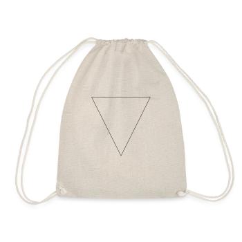 Simple triangle, minimalist, simple, beautiful! - Drawstring Bag - nature - Front