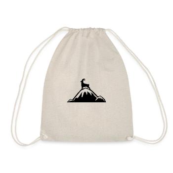 Alpen Steinbock Bergsteigen Geschenkidee - Turnbeutel - Natur - Vorne