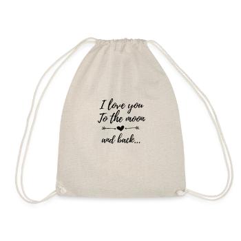 Cadeau 'I love you to the moon and back', Amour - Sac de sport léger - nature - Devant