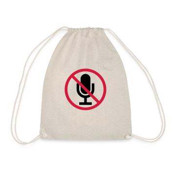 Shield Mute Microphone - Drawstring Bag - nature - Front