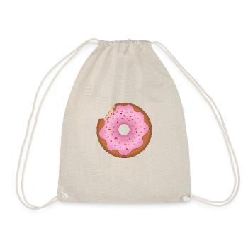Pink Doughnut - Drawstring Bag - nature - Front